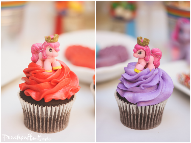 rainbow dash and pinkie pie cupcakes