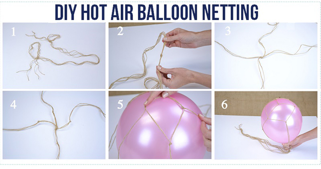 hot air balloon, diy hot air balloon, hot air balloon netting