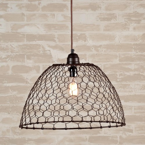 chicken wire basket pendant light, hanging lamp, diy lamp