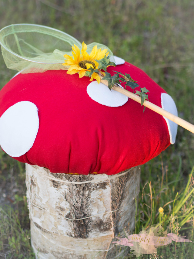 ottoman, diy ottoman, mushroom ottoman, fairy