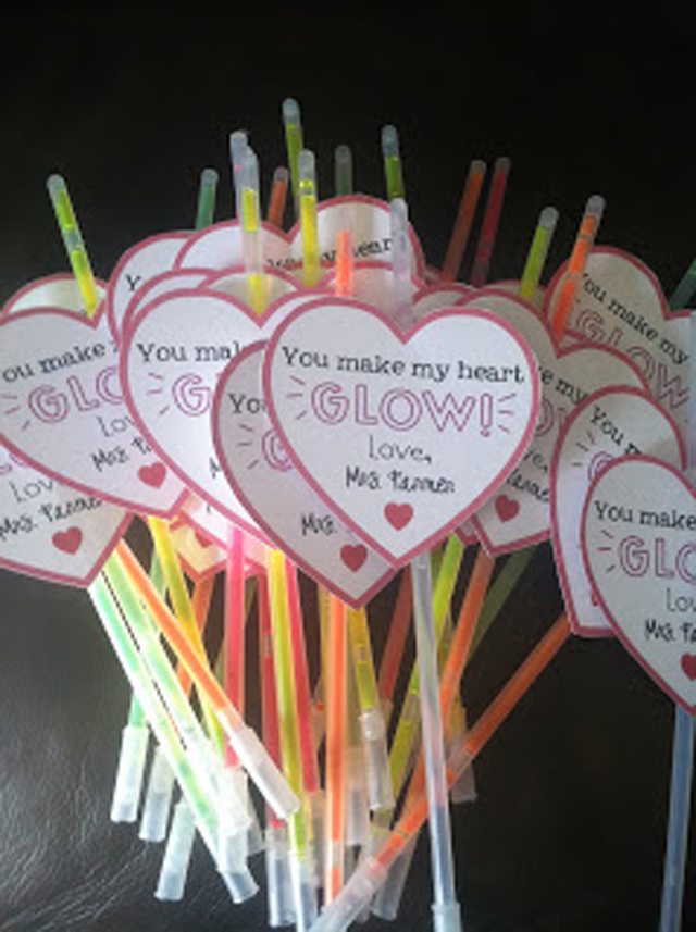 valentine, valentines gift, gift exchange, chocolate, valentine gift for boys, glow stick