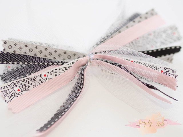 ribbon, tulle, scarp ribbon, scrapbooking, bow, hair accessories, easy bow