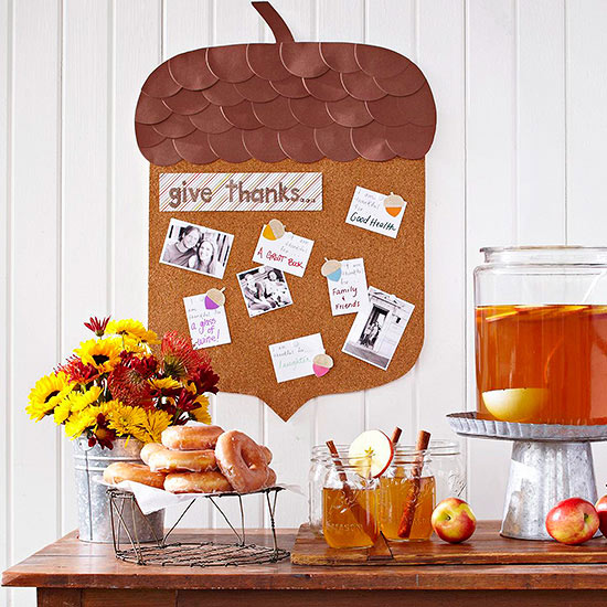 thanskgiving craft, thanksgiving, bhg, diy corkboard