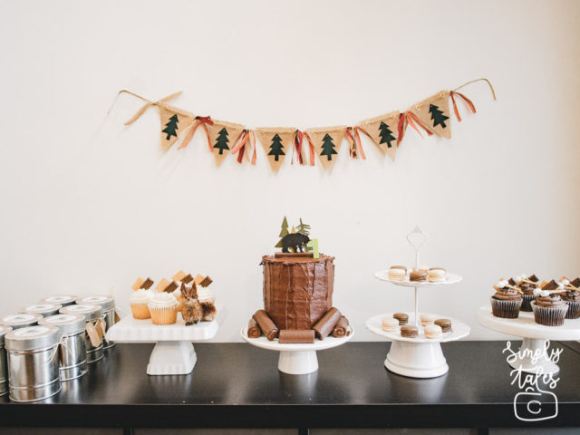 dessert table, plaid, lumberjack,timber, wilderness, birthday, 1st birthday, birthday boy idea