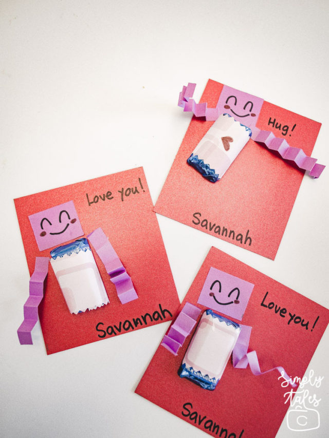 cute valentines card, first grade card exchange, valentines craft, kids activity