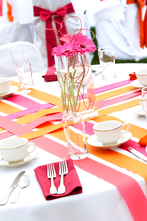 ribbon, decoration, diy decor, wedding, event, celebration, table runner, ribbon runner