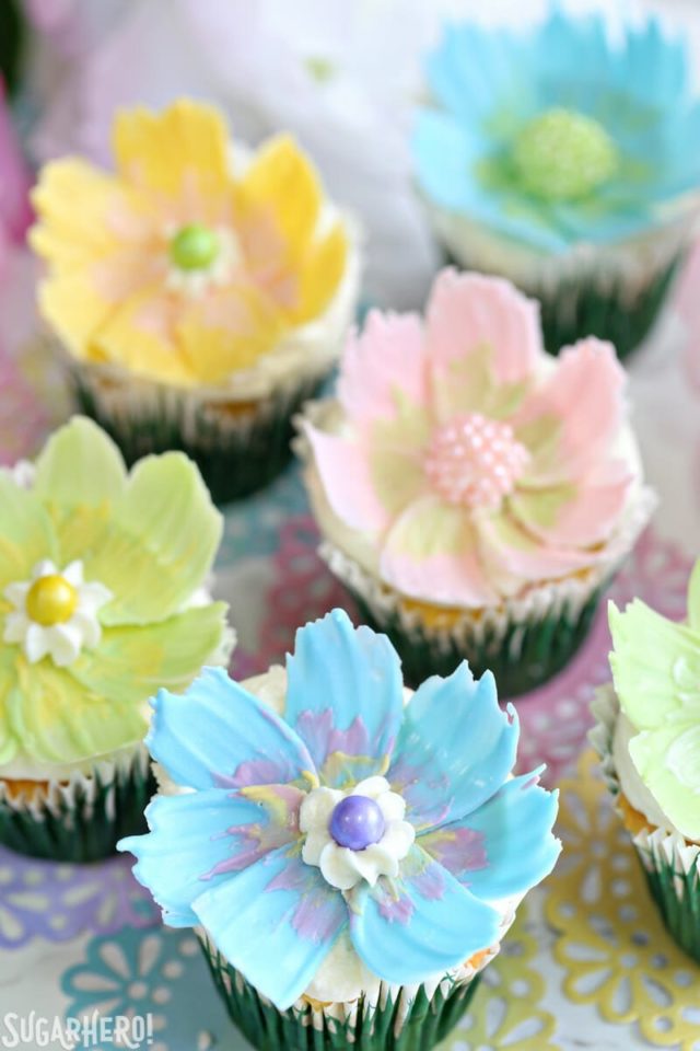 pretty cake, pretty cupcake, chocolate flowers