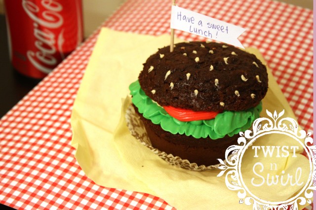 hamburger cupcake