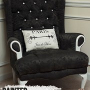 fabric paint, fabric spray paint, how to paint fabric, wing back chair, upholstery