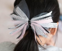 ribbon, tulle, scarp ribbon, scrapbooking, bow, hair accessories, easy bow, hair bow