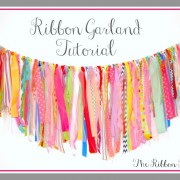 ribbon garland, garland, scrap ribbons